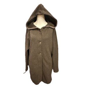 Alpine Design Women's Brown  Button Up Hidden Cardigan XL